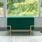 Fabulaxe Velvet Storage Ottoman Stool Box with Abstract Golden Legs - Decorative Sitting Bench, Green Large QI003939.GN.L - alternate 7